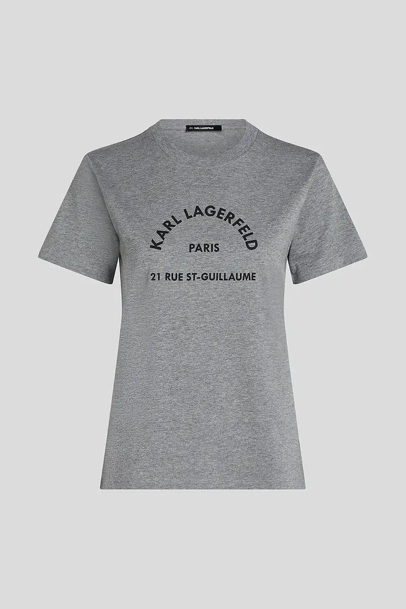 Karl Lagerfeld T-shirt Donna Grigio 3325027 miniatura 5