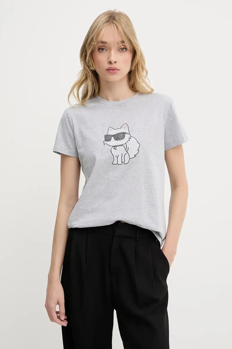 Karl Lagerfeld T-shirt Donna Grigio 3249922
