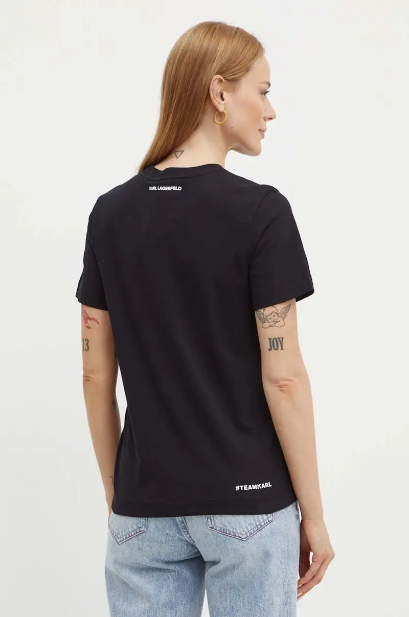 Karl Lagerfeld T-shirt Donna Nero 3625471 miniatura 3