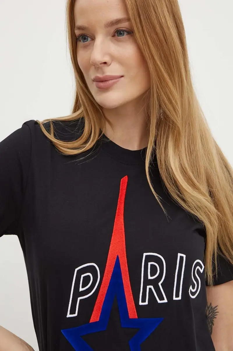 Karl Lagerfeld T-shirt Donna Nero 3625471 miniatura 4