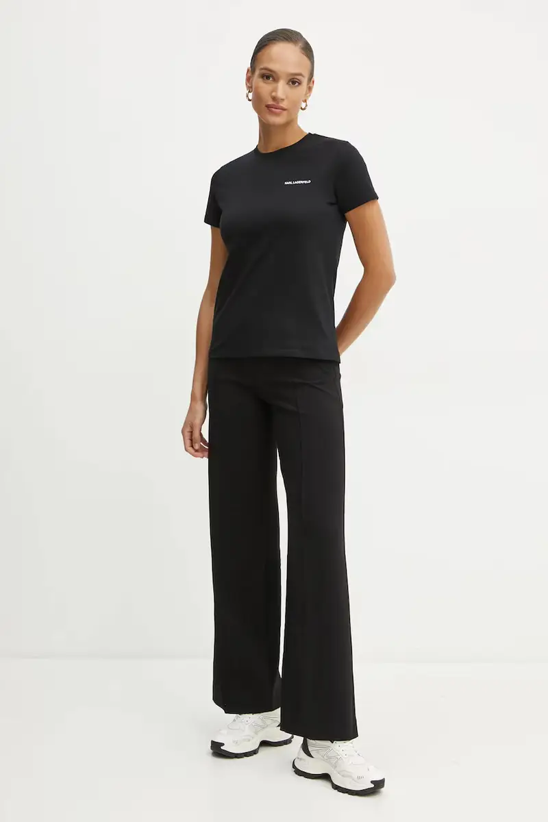 Karl Lagerfeld T-shirt Donna Nero 3527618 miniatura 2