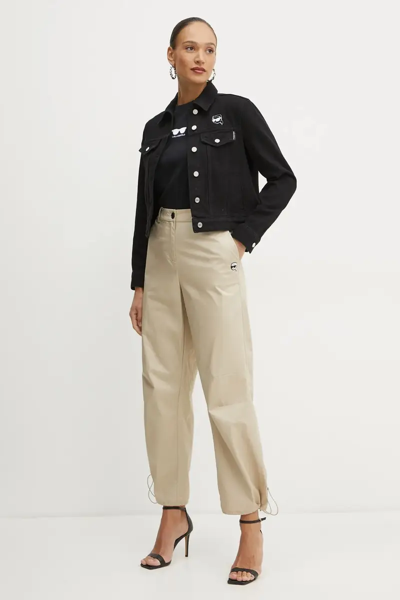 Karl Lagerfeld T-shirt Donna Nero 3327229 miniatura 2