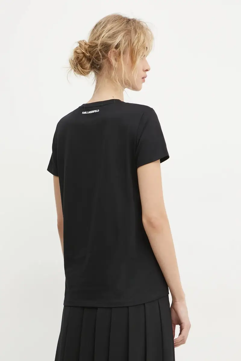 Karl Lagerfeld T-shirt Donna Nero 3627090 miniatura 3