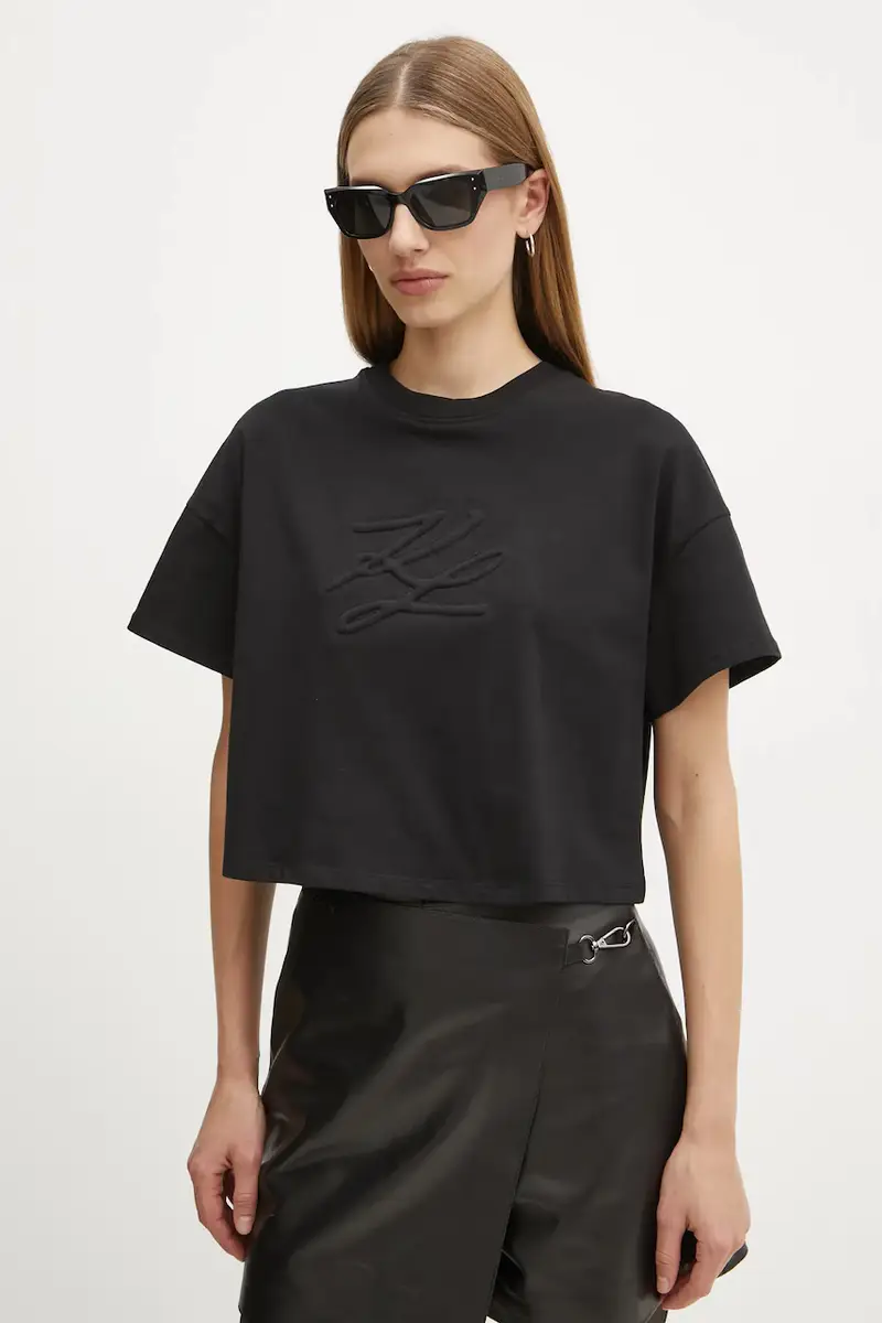 Karl Lagerfeld T-shirt Donna Nero 3626916