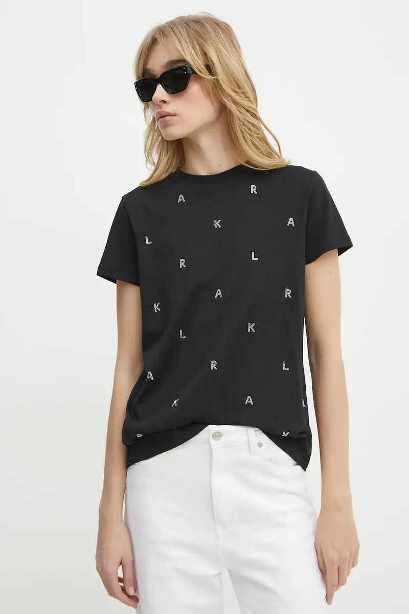 Karl Lagerfeld T-shirt Donna Nero 3327302