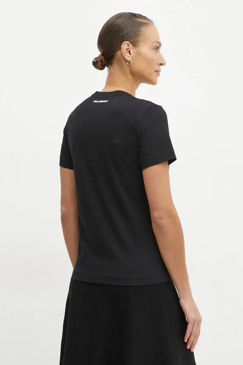 Karl Lagerfeld T-shirt Donna Nero 3626907 miniatura 3