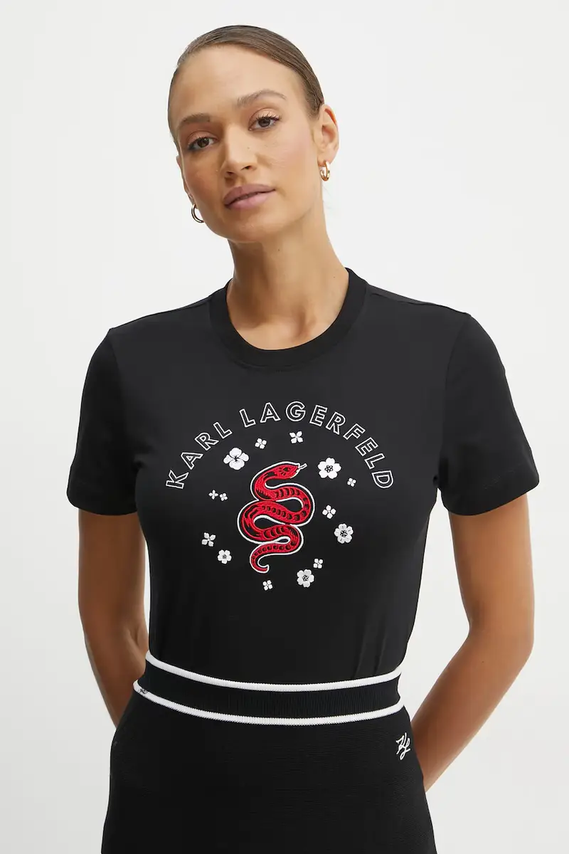 Karl Lagerfeld T-shirt Donna Nero 3626907