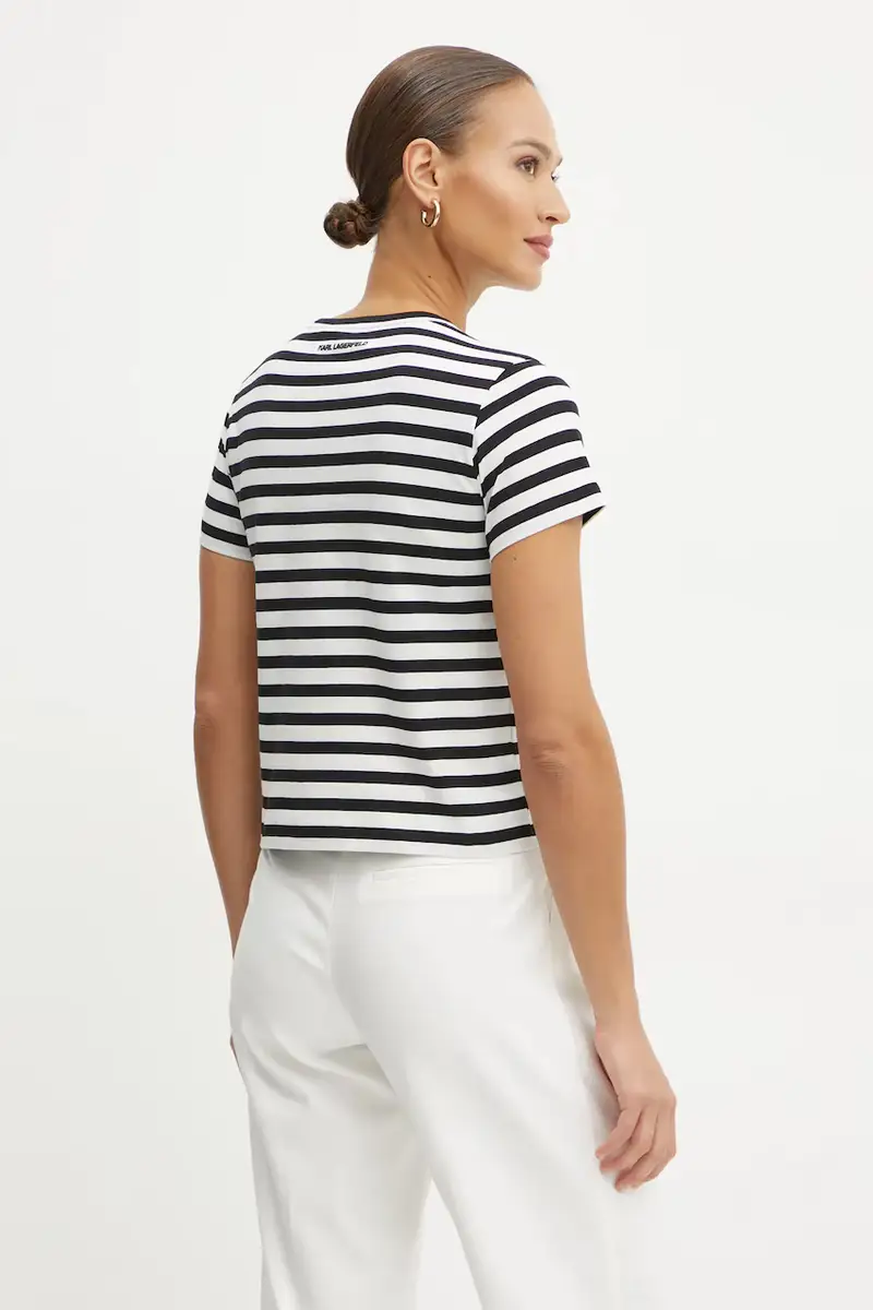 Karl Lagerfeld T-shirt Donna Nero 3262654 miniatura 3