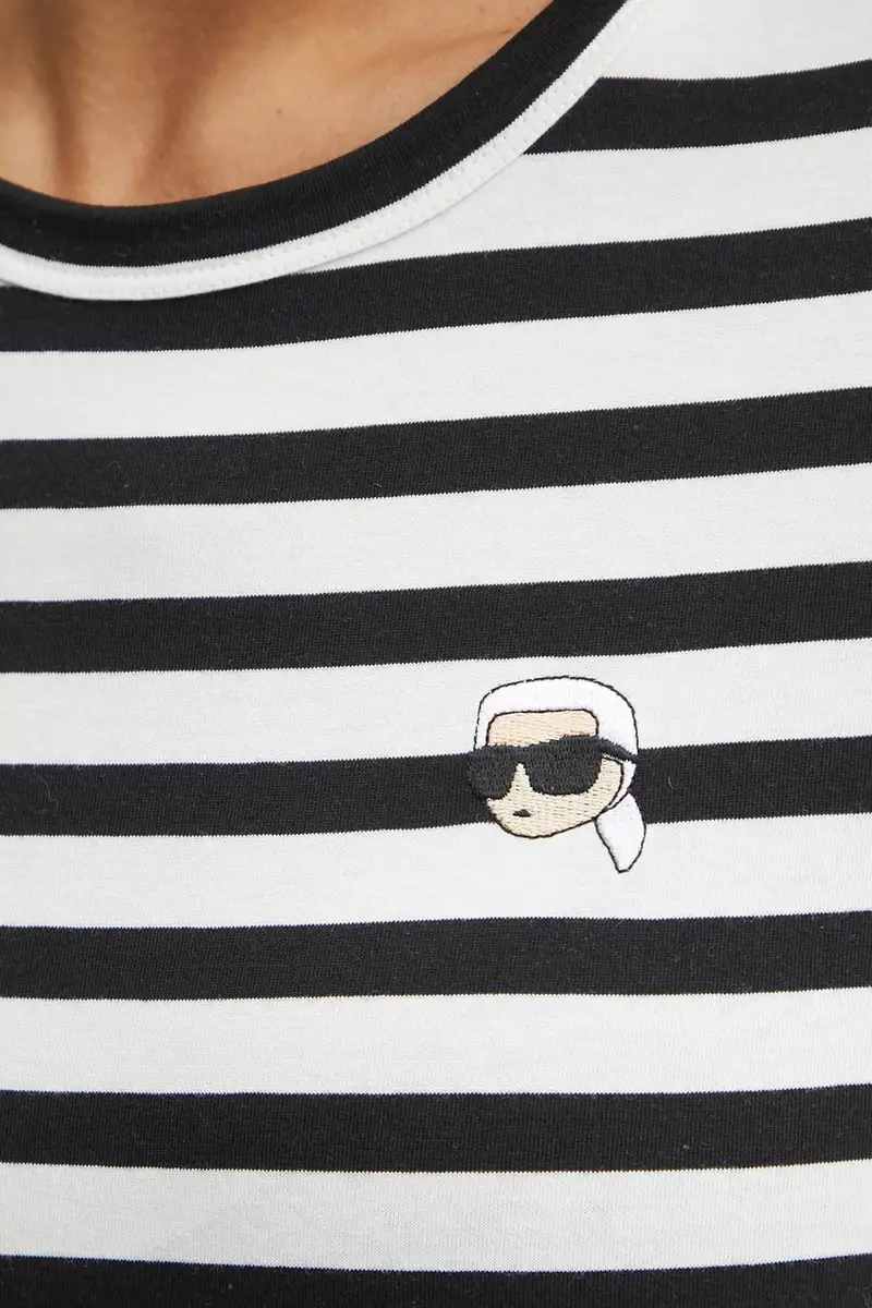 Karl Lagerfeld T-shirt Donna Nero 3262654 miniatura 5