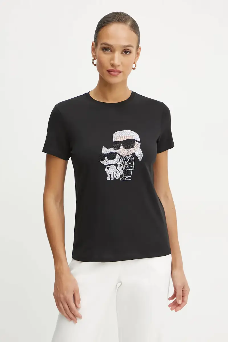 Karl Lagerfeld T-shirt Donna Nero 3775344