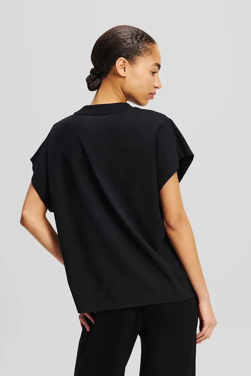 Karl Lagerfeld T-shirt Donna Nero 3337224 miniatura 2