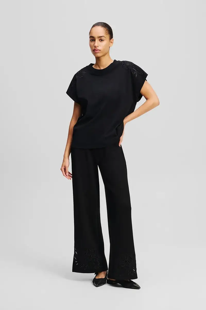 Karl Lagerfeld T-shirt Donna Nero 3337224 miniatura 4