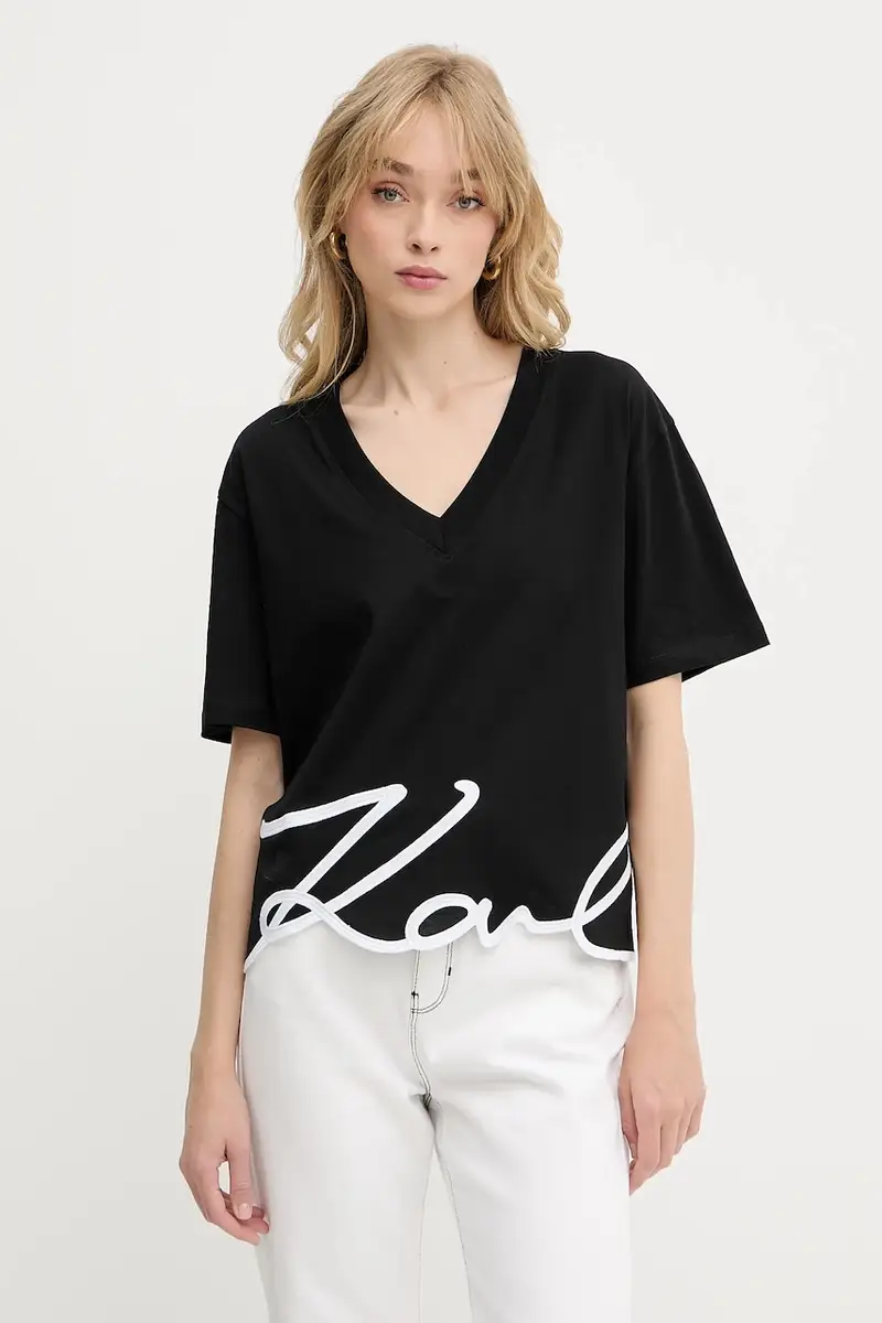 Karl Lagerfeld T-shirt Donna Nero 2231073