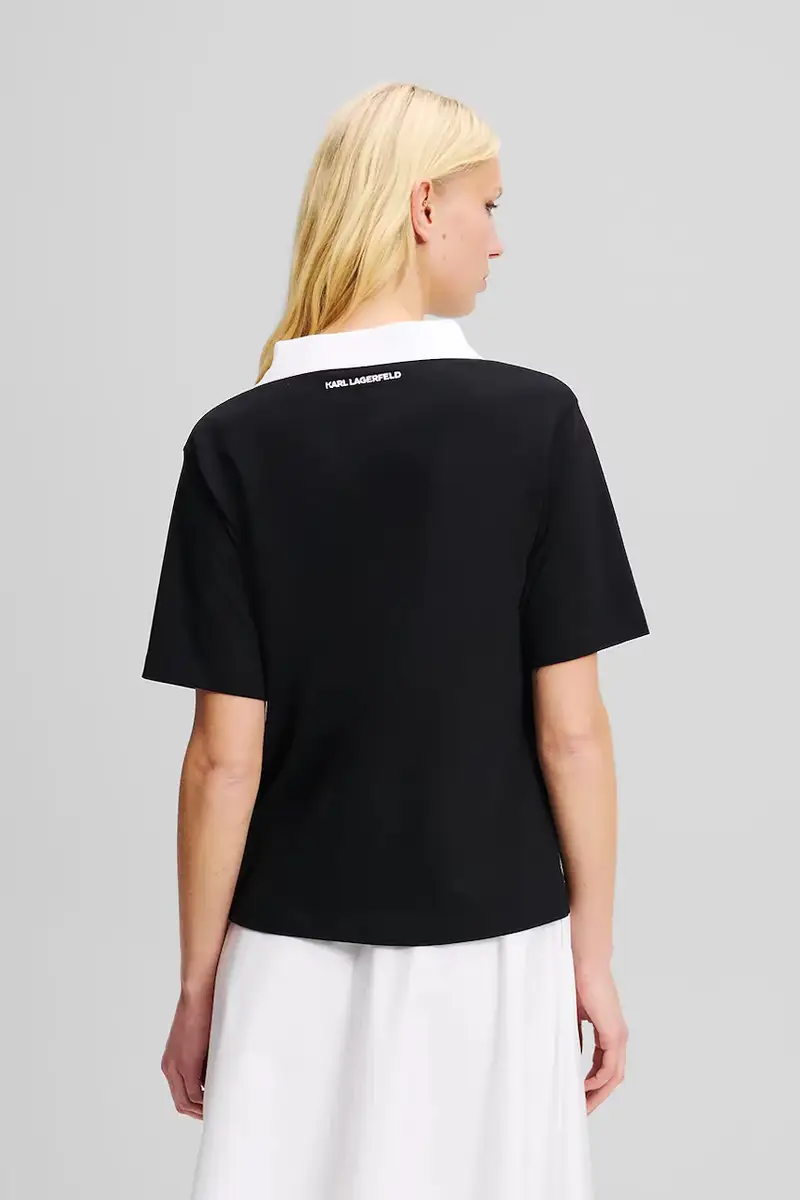 Karl Lagerfeld T-shirt Donna Nero 3527672 miniatura 2