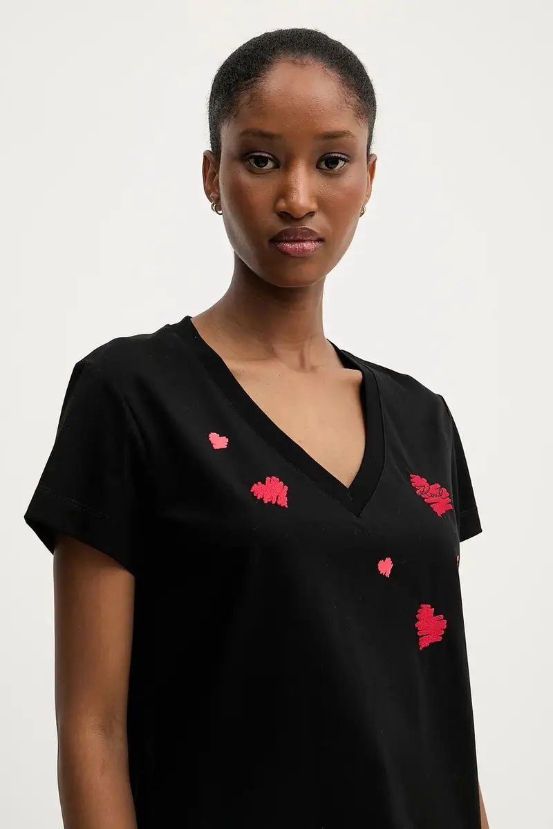 Karl Lagerfeld T-shirt Donna Nero 3845872 miniatura 4