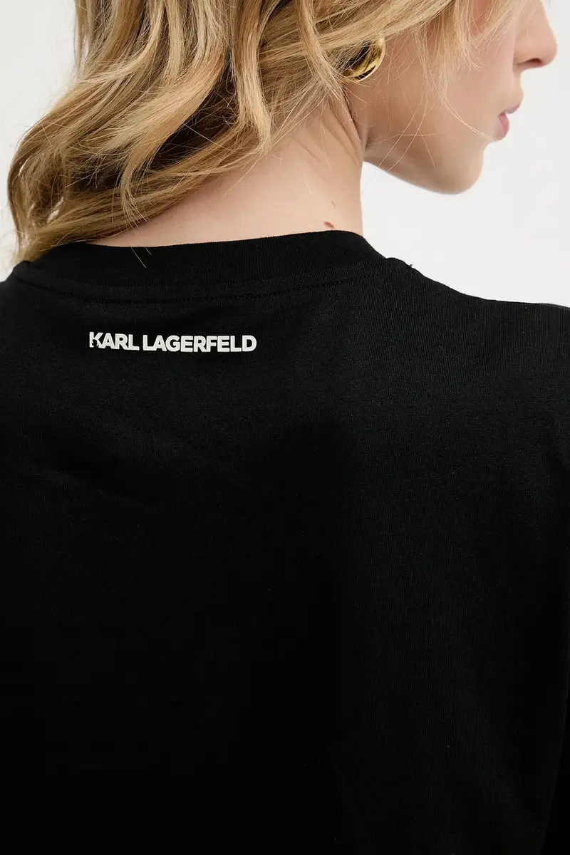 Karl Lagerfeld T-shirt Donna Nero 3263955 miniatura 5