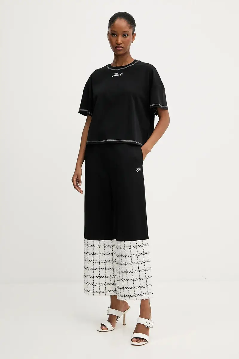 Karl Lagerfeld T-shirt Donna Nero 3264199 miniatura 2