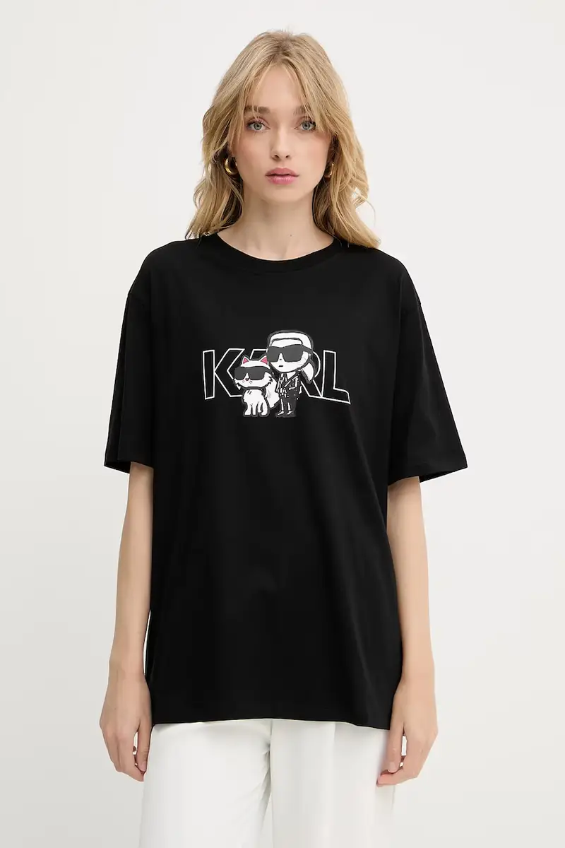 Karl Lagerfeld T-shirt Donna Nero 3264036