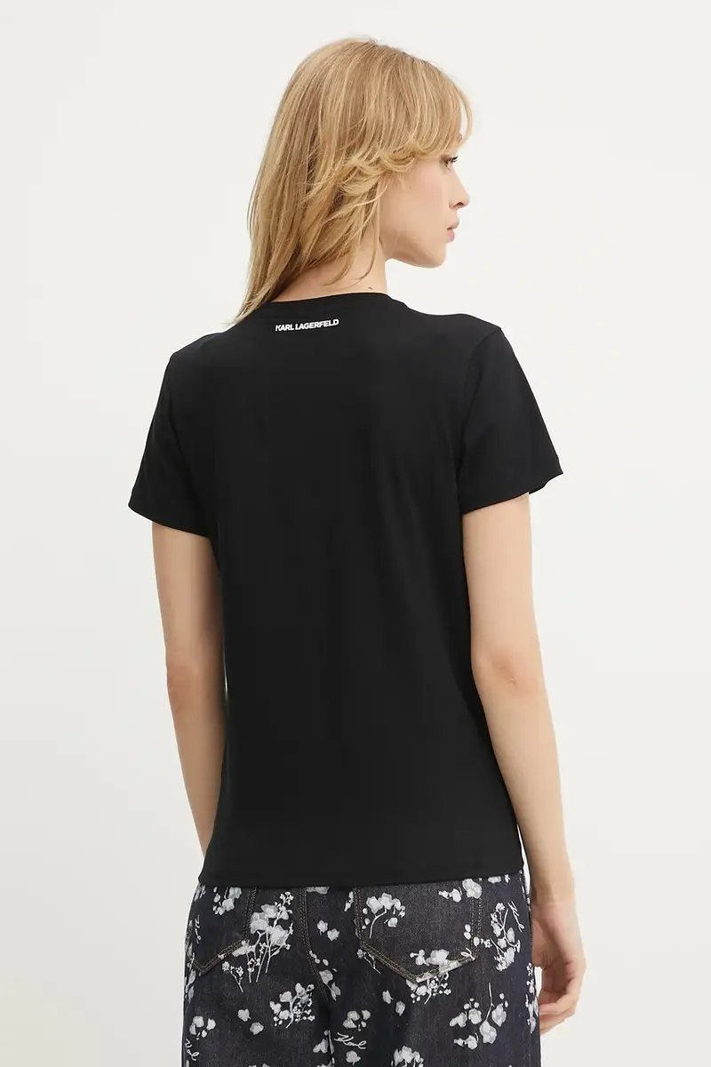 Karl Lagerfeld T-shirt Donna Nero 3263996 miniatura 3
