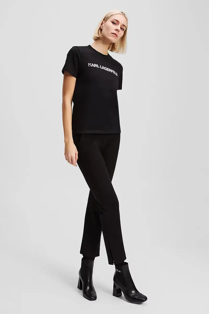 Karl Lagerfeld T-shirt Donna Nero 2890027 miniatura 4