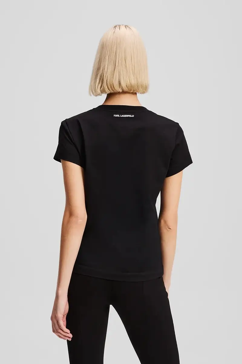 Karl Lagerfeld T-shirt Donna Nero 2889943 miniatura 2