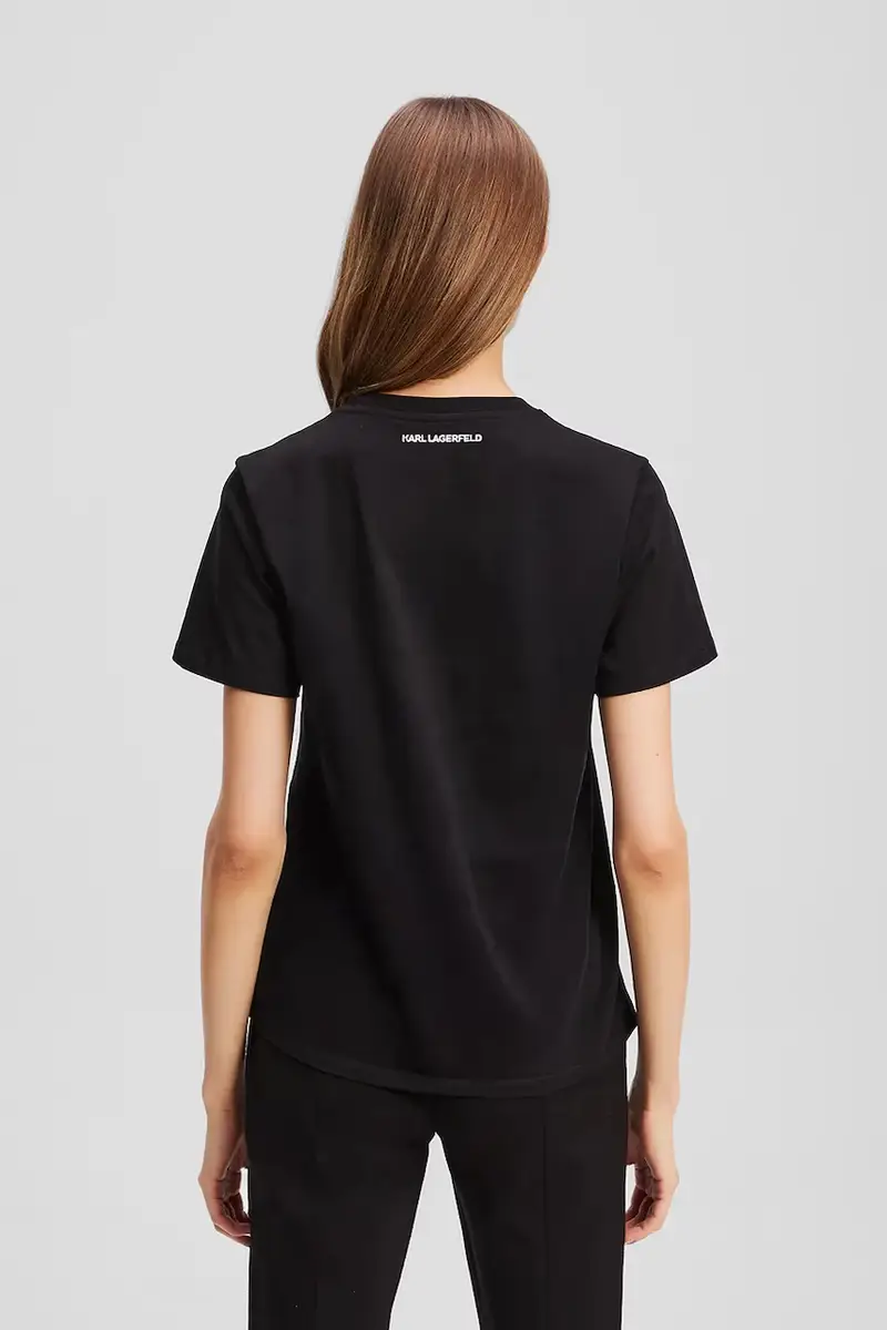 Karl Lagerfeld T-shirt Donna Nero 3151473 miniatura 2