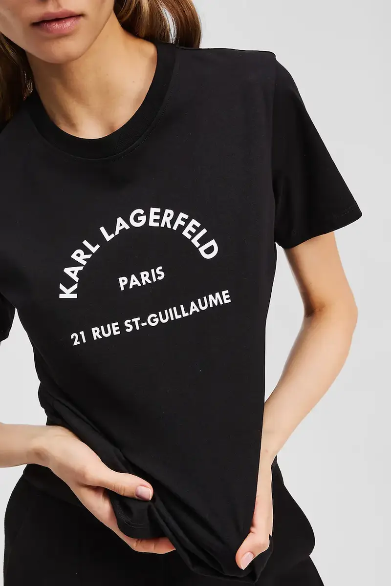 Karl Lagerfeld T-shirt Donna Nero 3151473 miniatura 3
