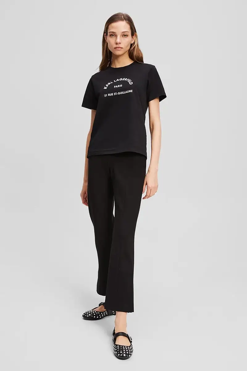 Karl Lagerfeld T-shirt Donna Nero 3151473 miniatura 4