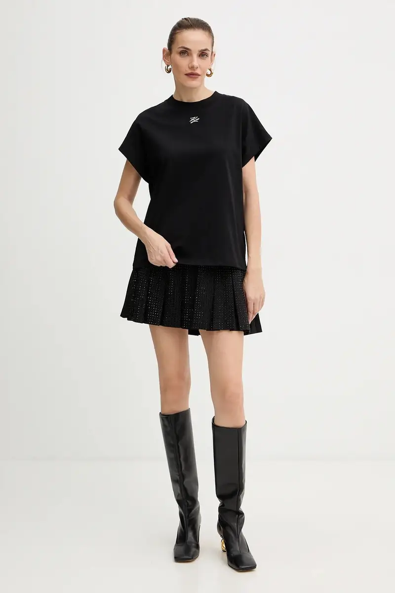 Karl Lagerfeld T-shirt Donna Nero 3648387 miniatura 2