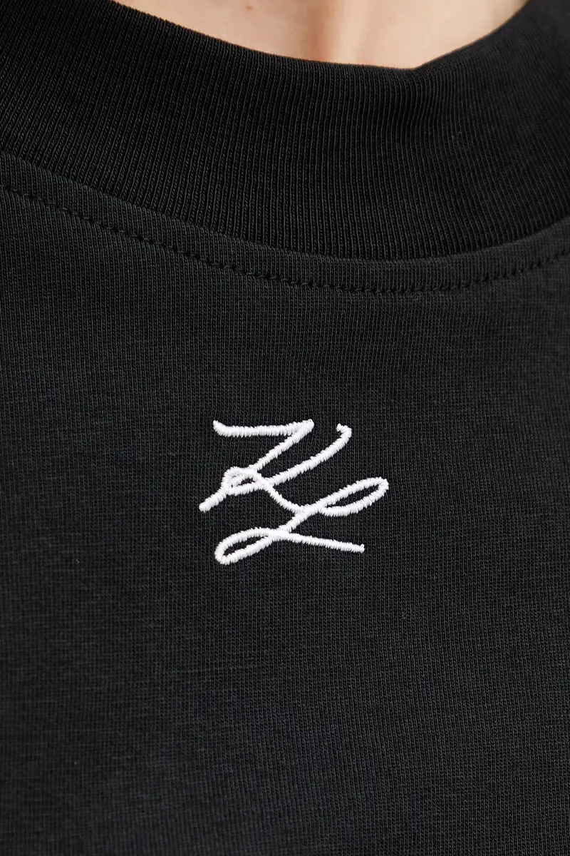 Karl Lagerfeld T-shirt Donna Nero 3648387 miniatura 5