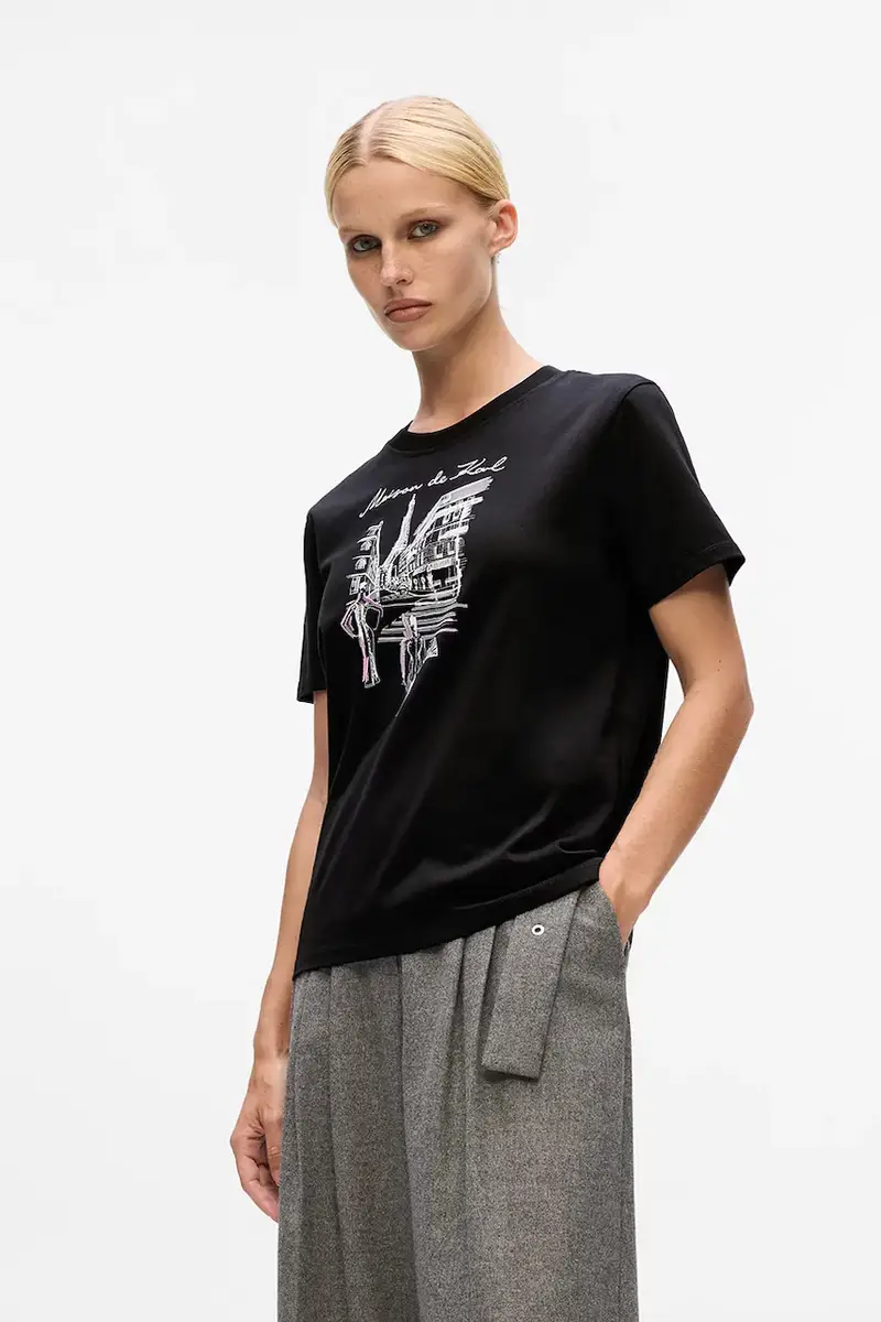 Karl Lagerfeld T-shirt Donna Nero 3275721