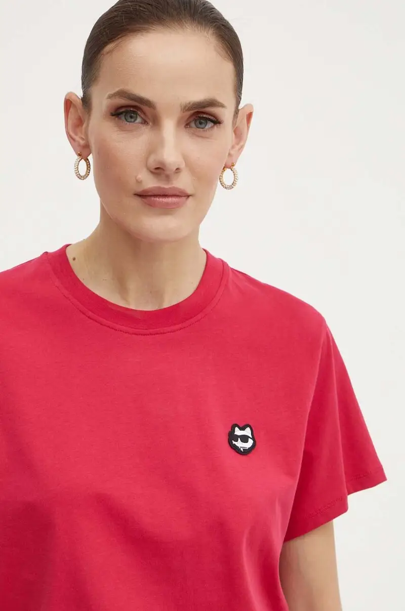 Karl Lagerfeld T-shirt Donna Rosa 3157811 miniatura 4