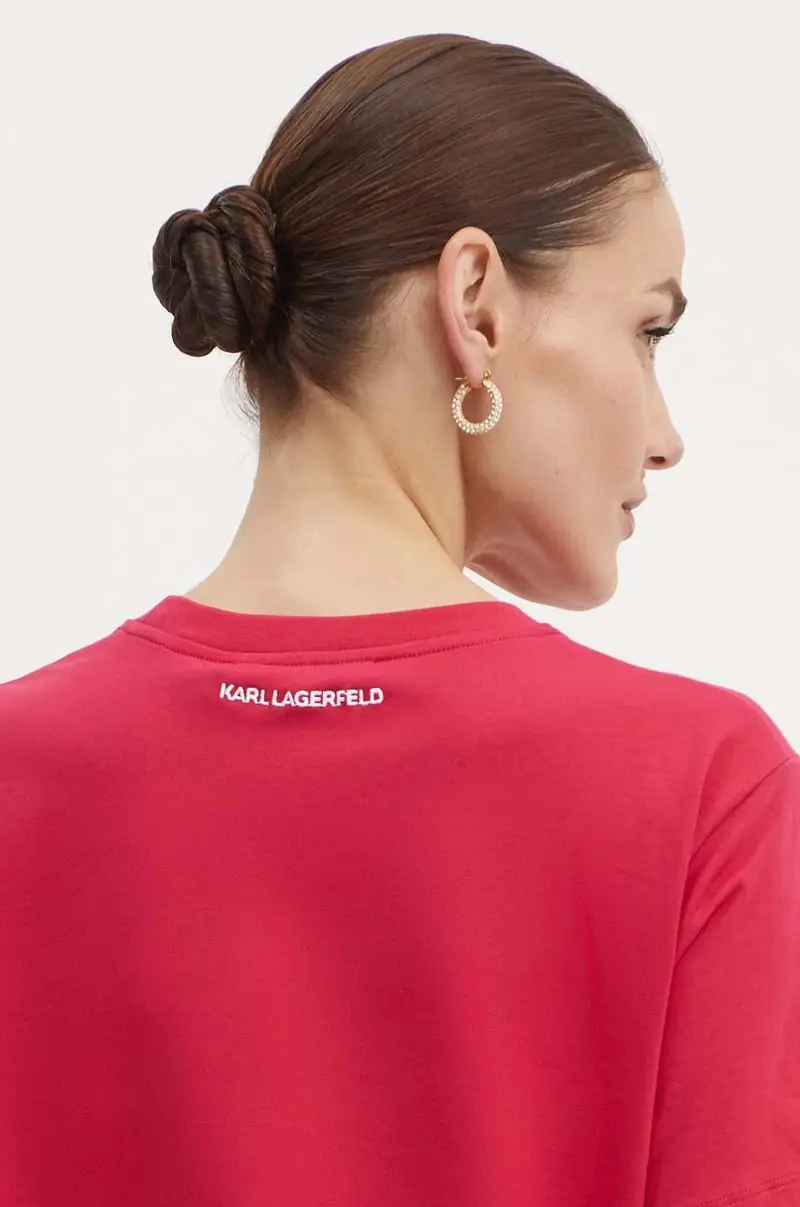 Karl Lagerfeld T-shirt Donna Rosa 3157811 miniatura 5