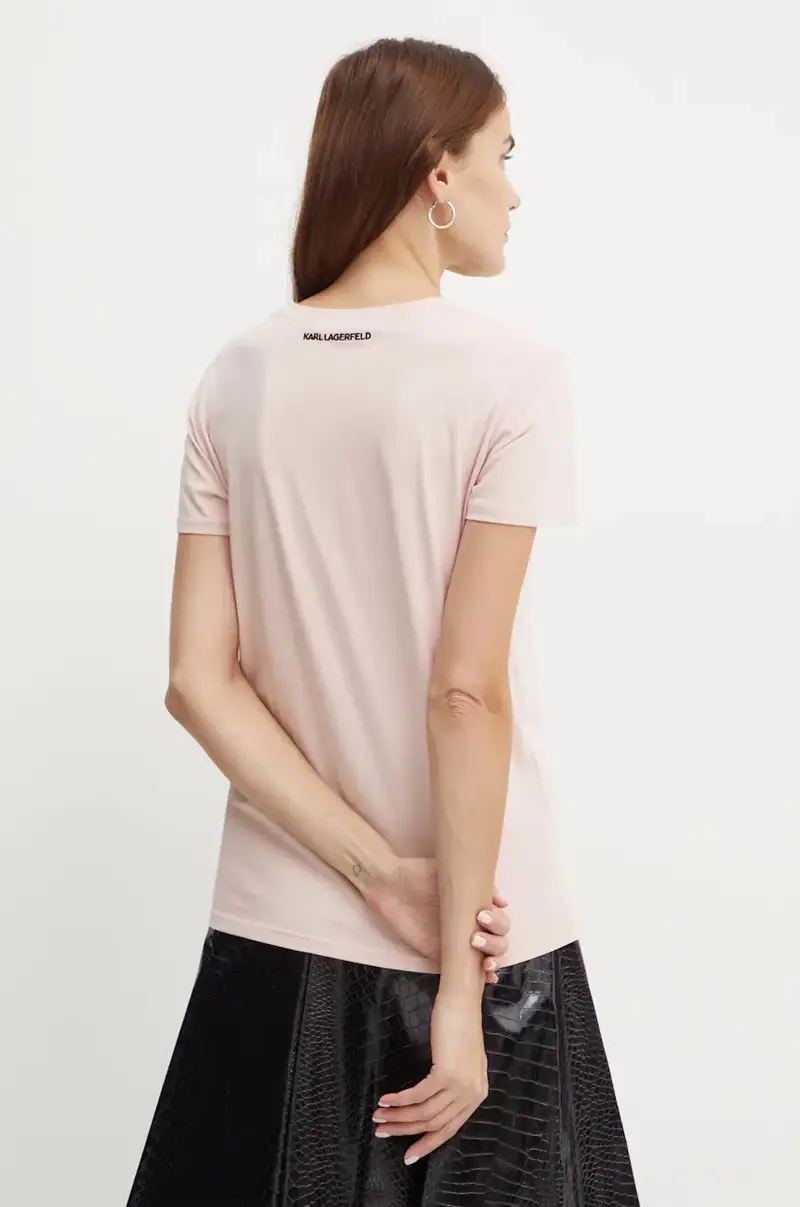 Karl Lagerfeld T-shirt Donna Rosa 3338353 miniatura 3