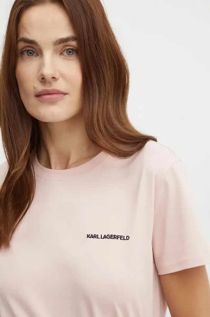 Karl Lagerfeld T-shirt Donna Rosa 3338353 miniatura 4