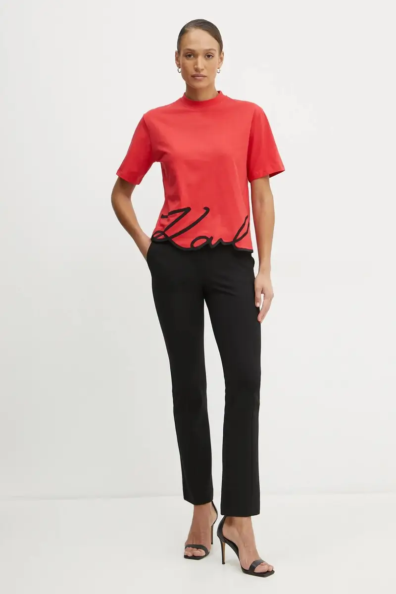 Karl Lagerfeld T-shirt Donna Rosso 3348423 miniatura 2