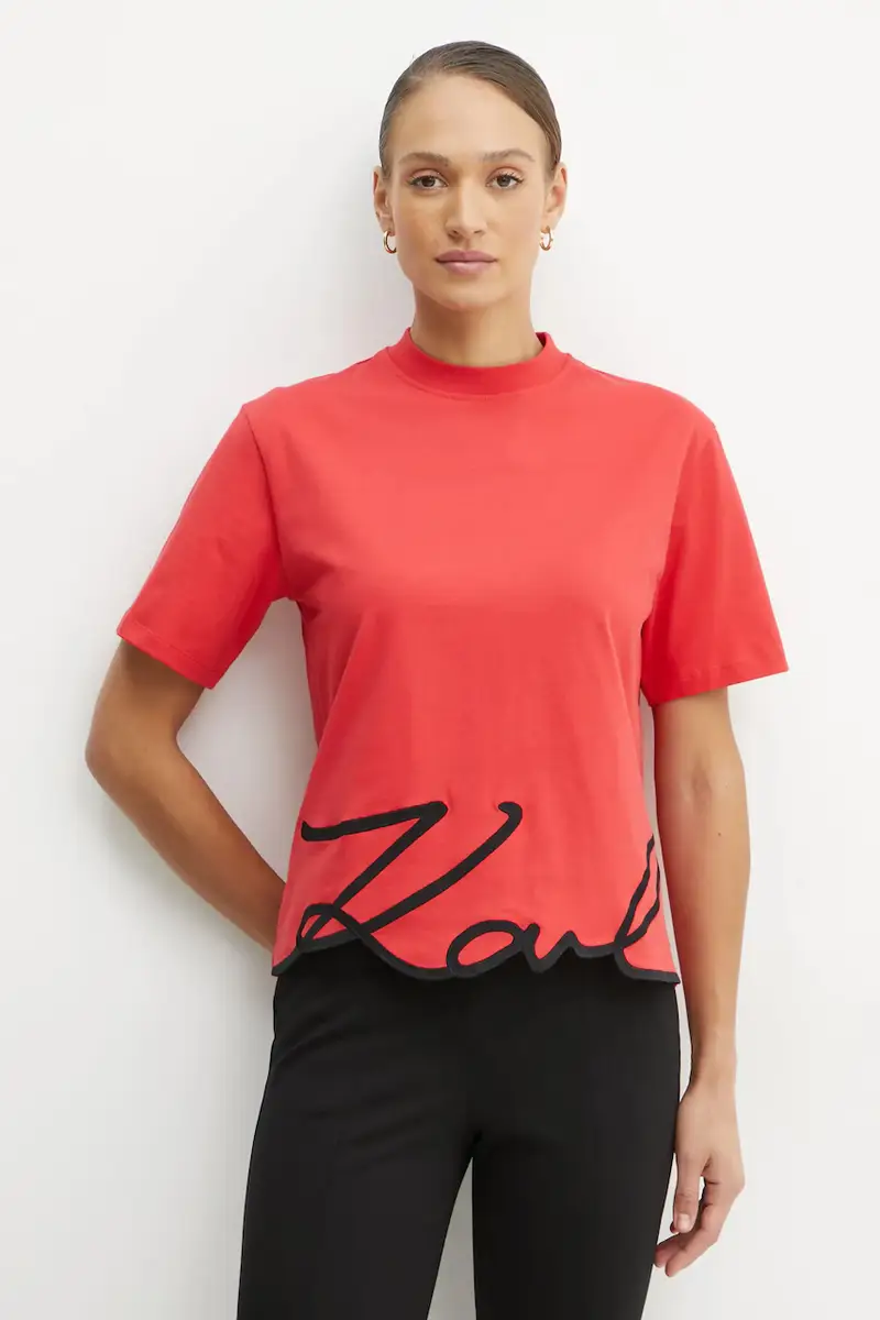 Karl Lagerfeld T-shirt Donna Rosso 3348423
