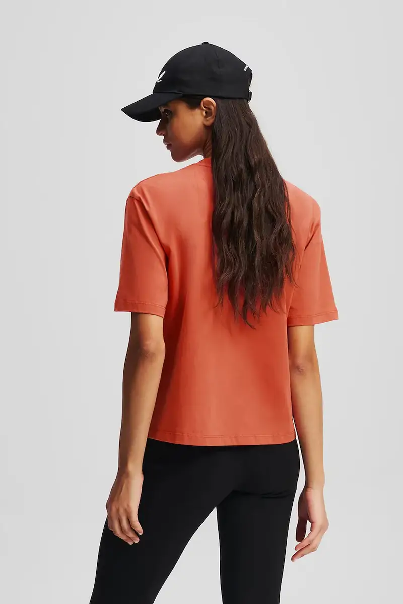 Karl Lagerfeld T-shirt Donna Arancione 3120312 miniatura 2