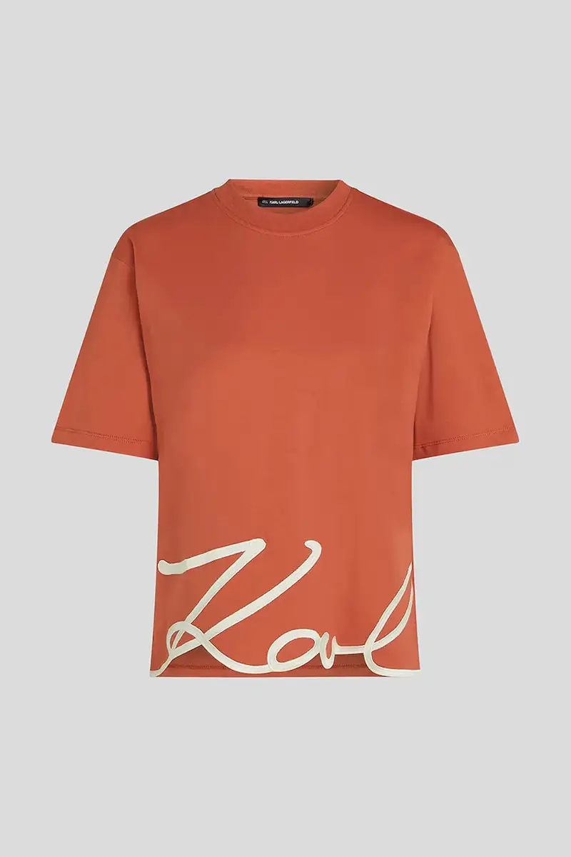 Karl Lagerfeld T-shirt Donna Arancione 3120312 miniatura 5