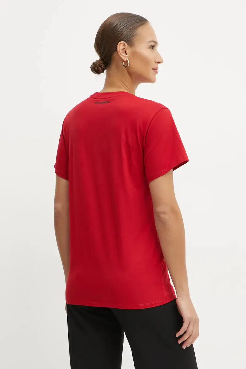 Karl Lagerfeld T-shirt Donna Rosso 3527720 miniatura 3