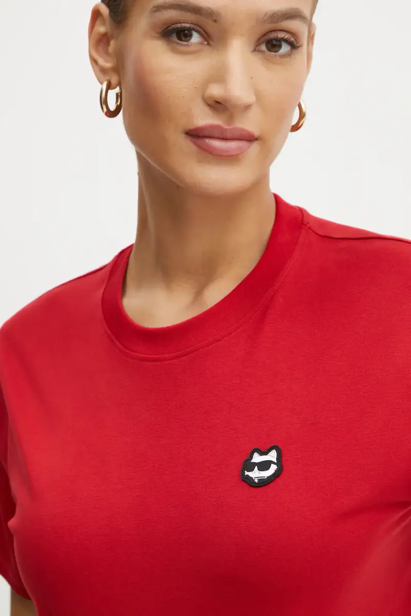 Karl Lagerfeld T-shirt Donna Rosso 3527720 miniatura 4