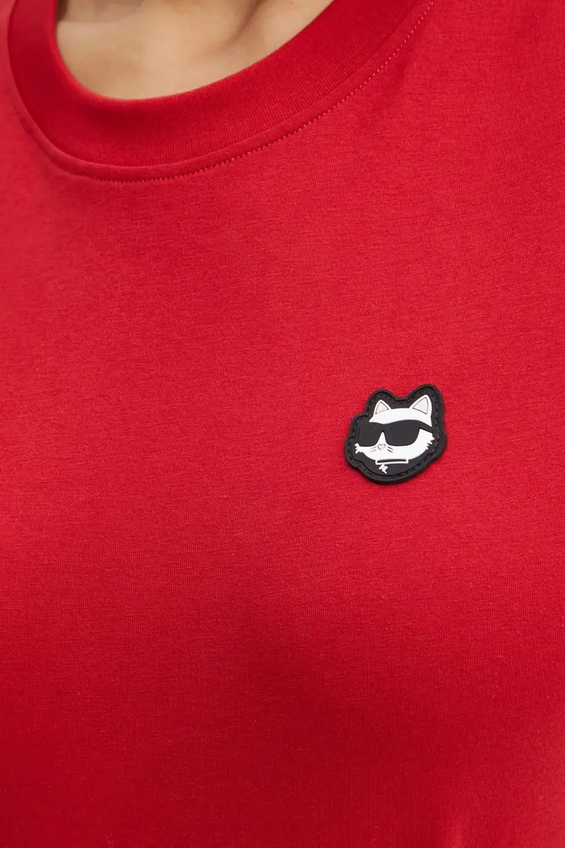 Karl Lagerfeld T-shirt Donna Rosso 3527720 miniatura 5