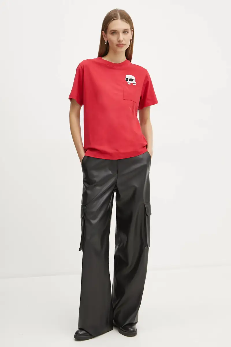 Karl Lagerfeld T-shirt Donna Rosso 3527718 miniatura 2