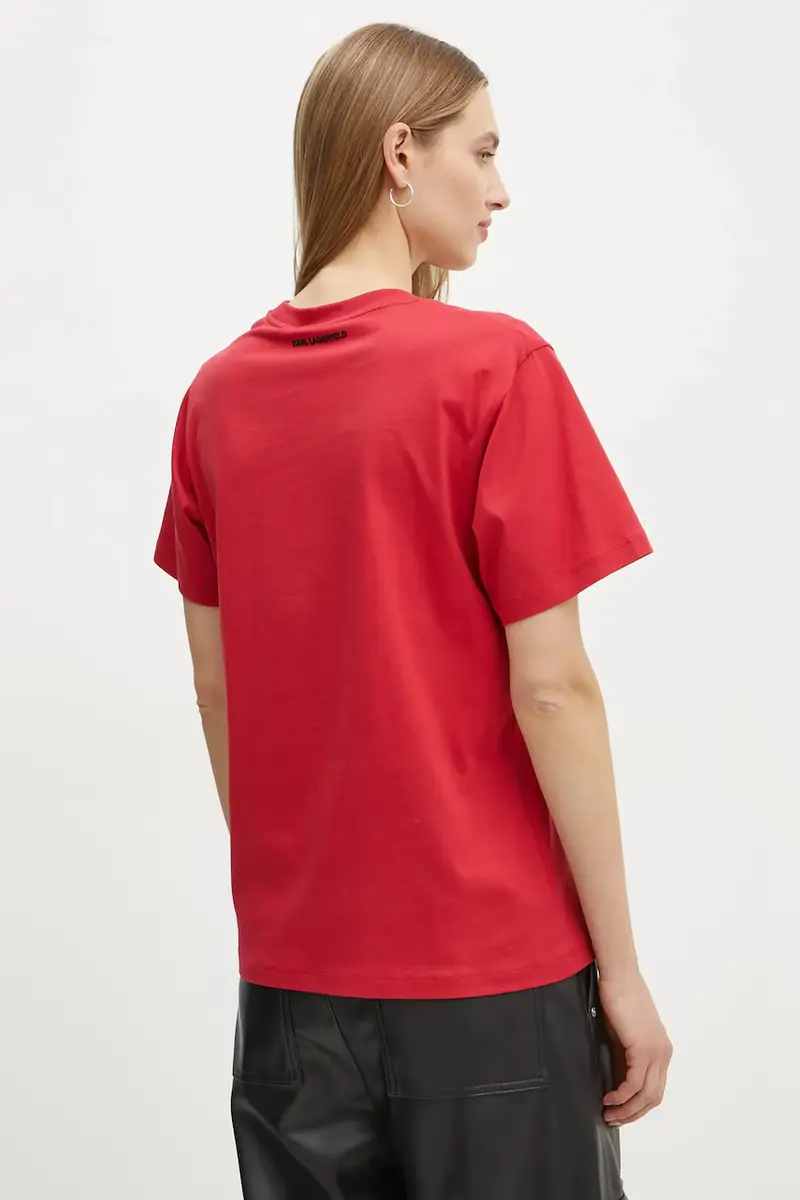 Karl Lagerfeld T-shirt Donna Rosso 3527718 miniatura 3
