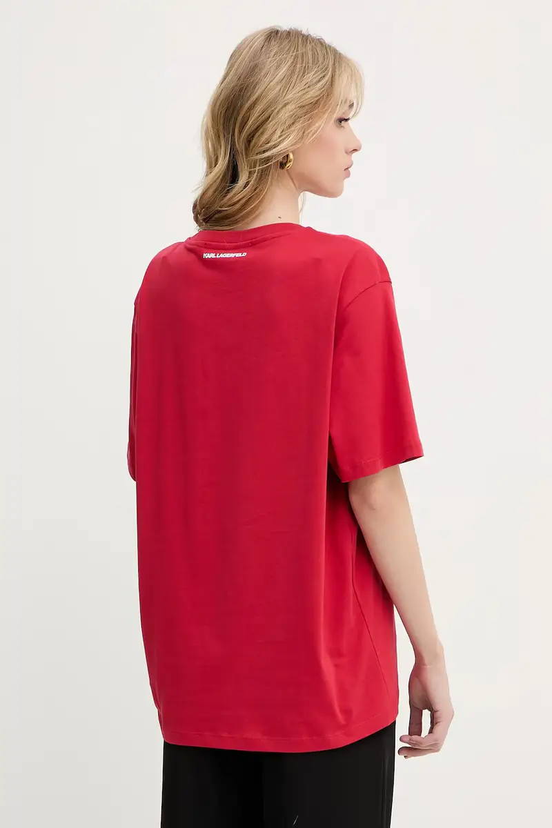 Karl Lagerfeld T-shirt Donna Rosso 3276453 miniatura 3