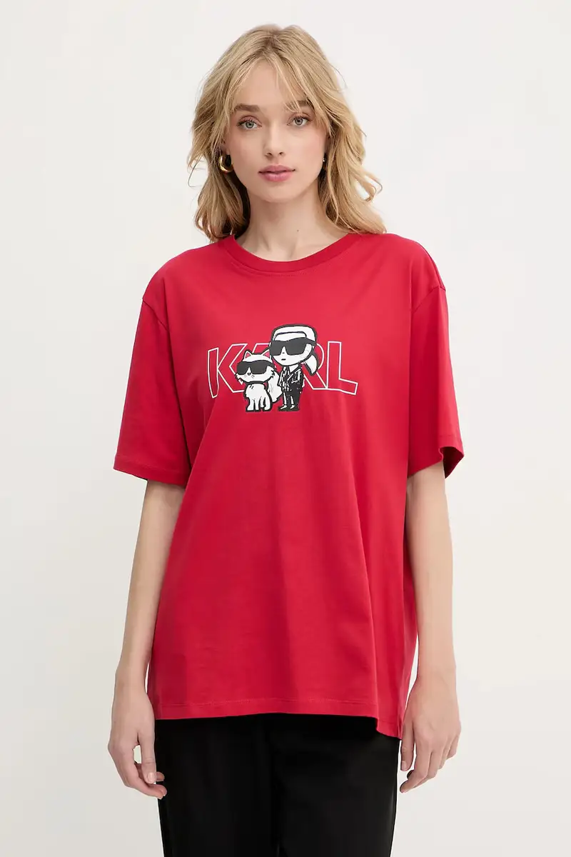Karl Lagerfeld T-shirt Donna Rosso 3276453