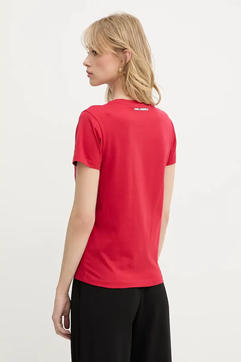 Karl Lagerfeld T-shirt Donna Rosso 3276452 miniatura 3