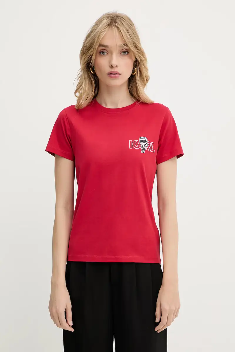 Karl Lagerfeld T-shirt Donna Rosso 3276452