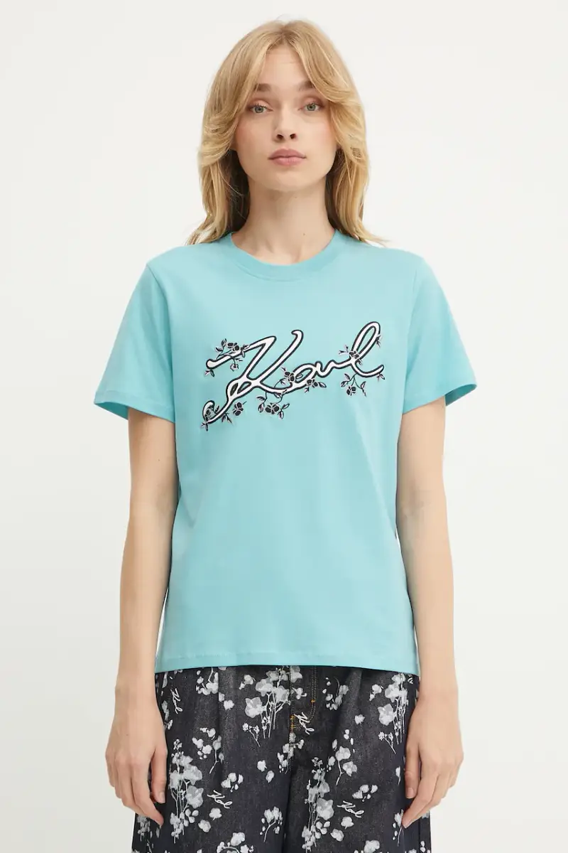 Karl Lagerfeld T-shirt Donna Turchese 2890771