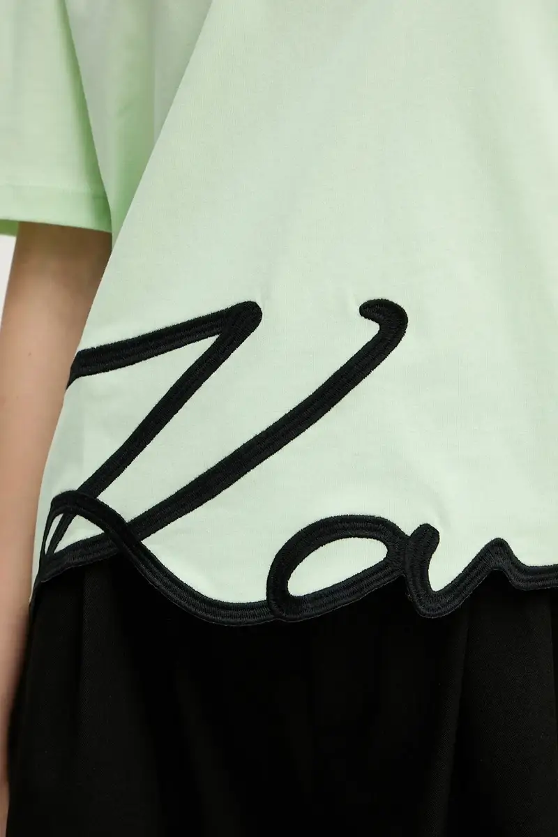 Karl Lagerfeld T-shirt Donna Verde 3349846 miniatura 5